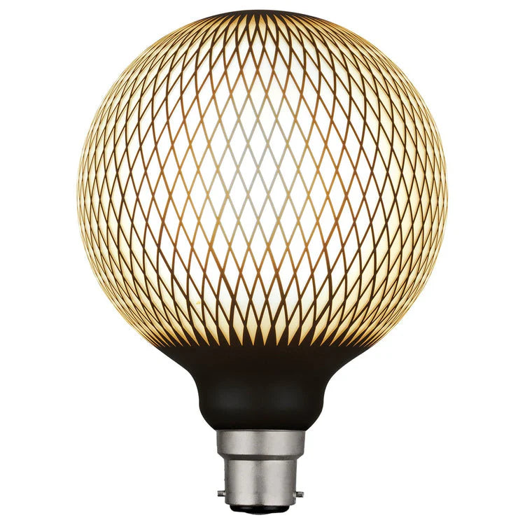 Mercator G125 B22 decorative globe light with magician net design