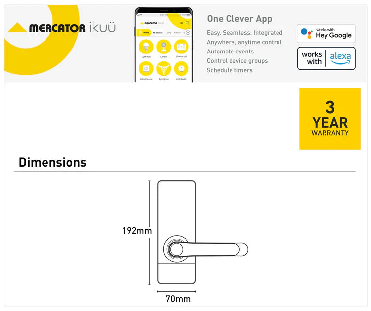Mercator Ikuü Smart Bluetooth Entrance Lock