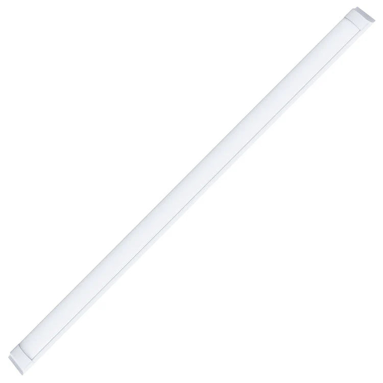 Modern Mercator Neo LED batten light for commercial spaces on white background.