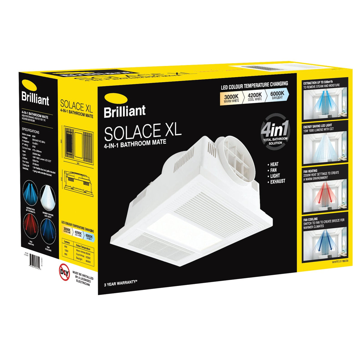 Brilliant Solace XL 4 in 1 Bathroom Mate