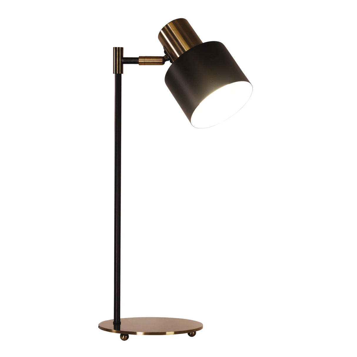 Oriel Ari Mid-Century Task Lamp Black and Antique Brass