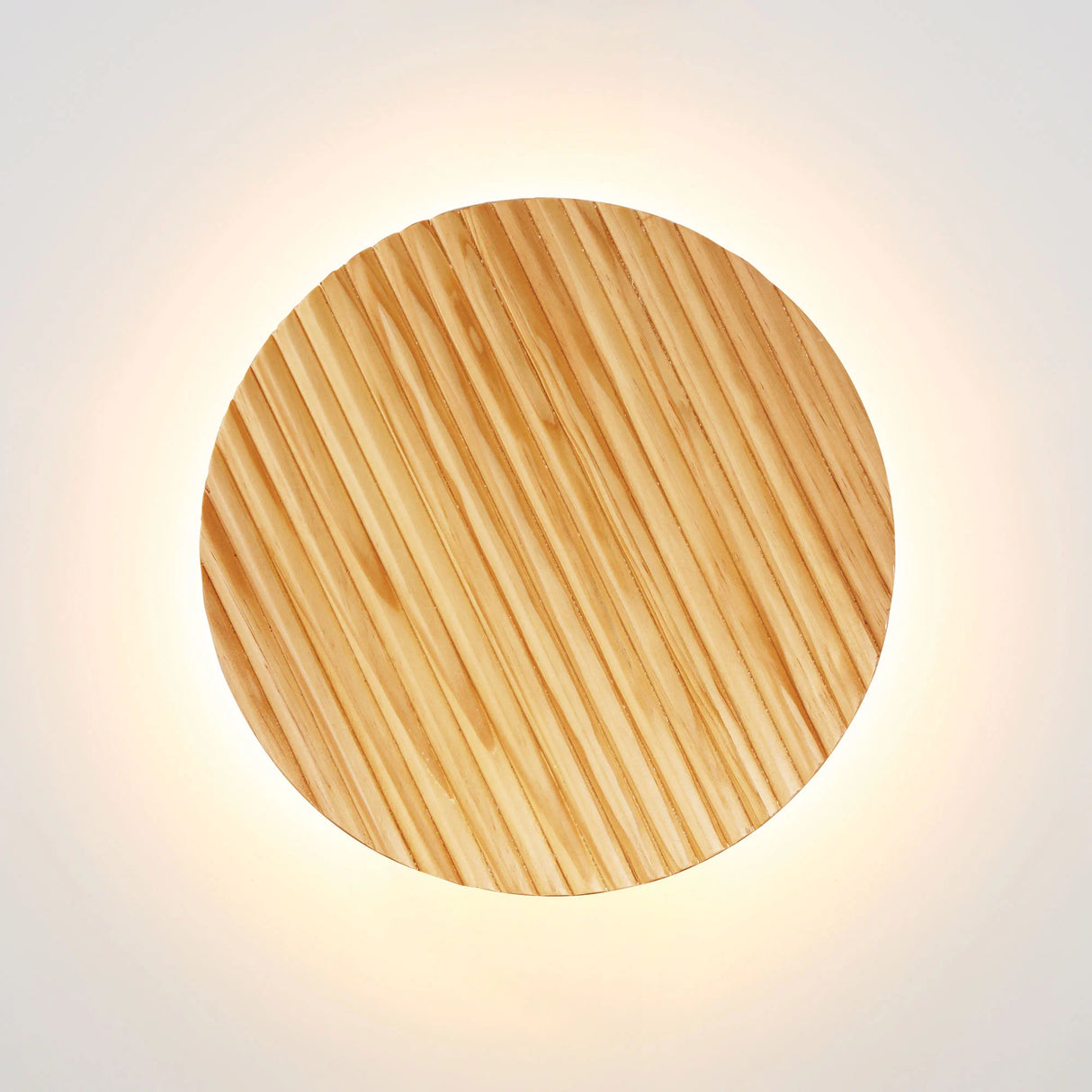 Oriel DOT.25 Scalloped Wood Tri-Colour LED Wall Light