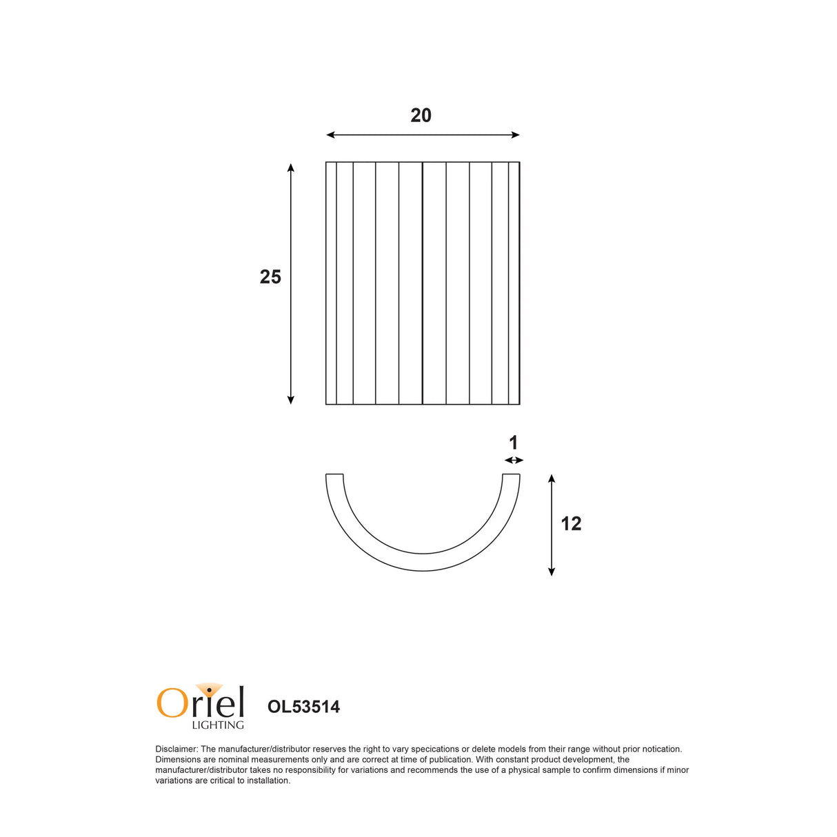 Oriel Lighting Mia Wall Sconce Plaster Finished Wall Light