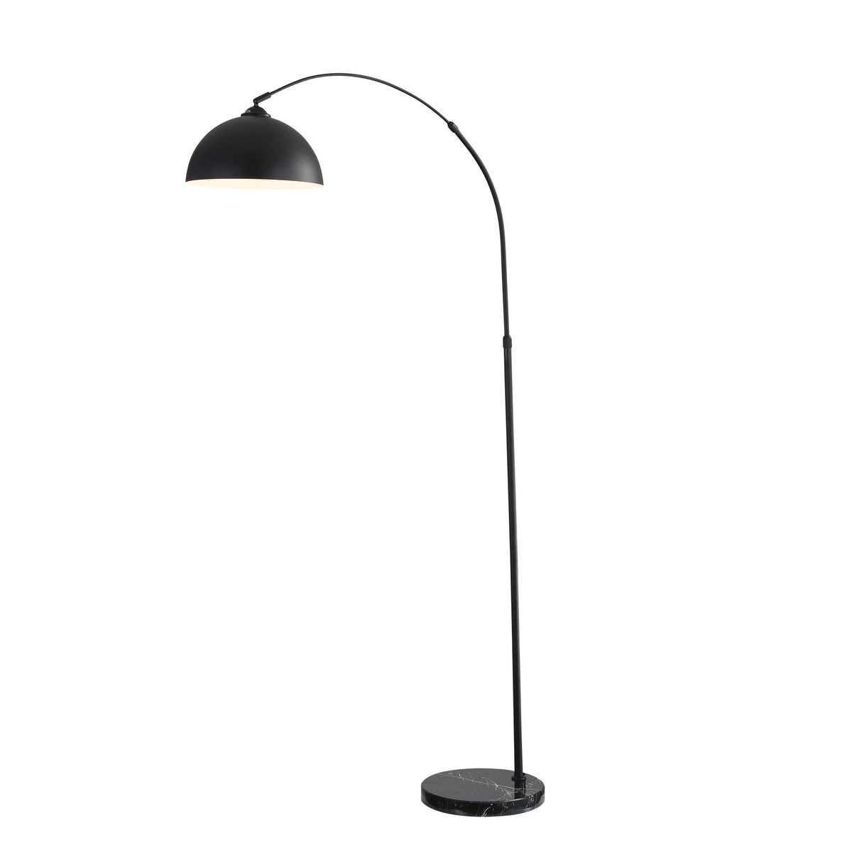 Oriel Marmo Black Arc Floor Lamp with Marble Base