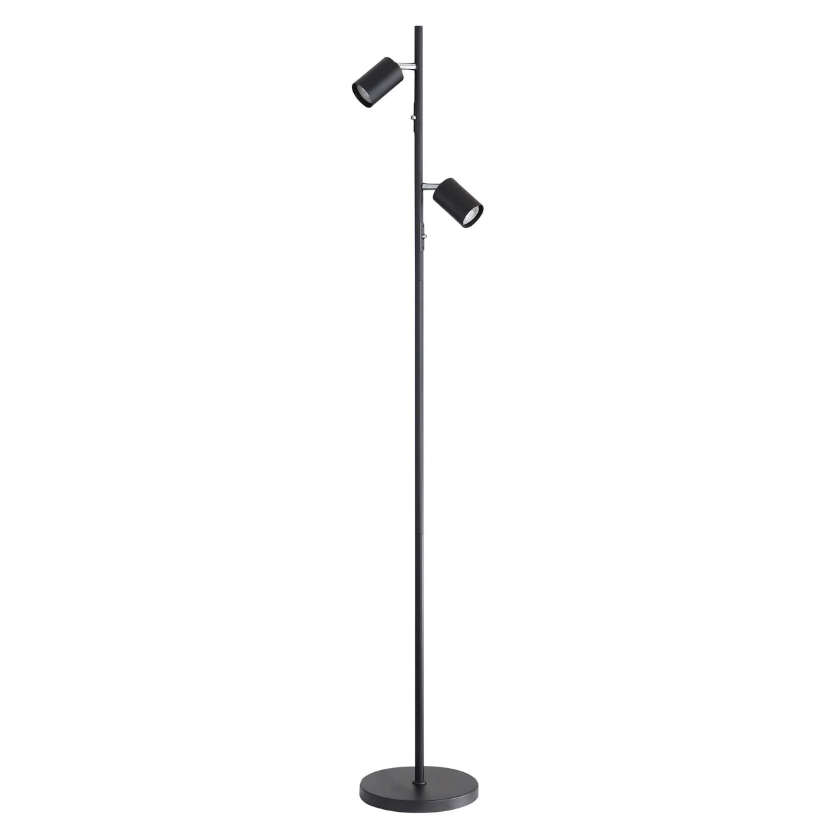 Oriel Ponte Adjustable Twin Floor Lamp Black