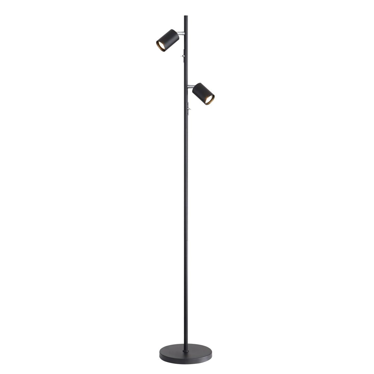 Oriel Ponte Adjustable Twin Floor Lamp Black