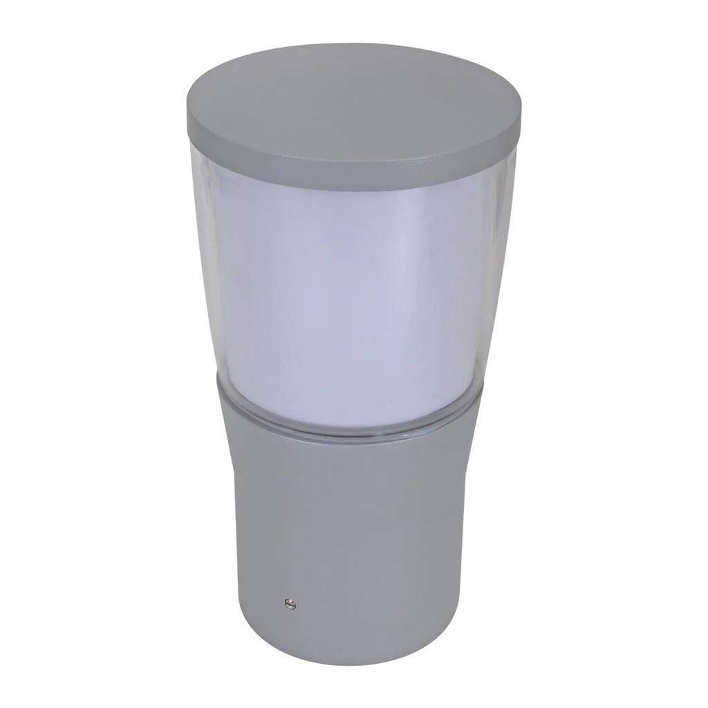 White Outdoor Domus BL 200 bollard light head replacement part on a white background