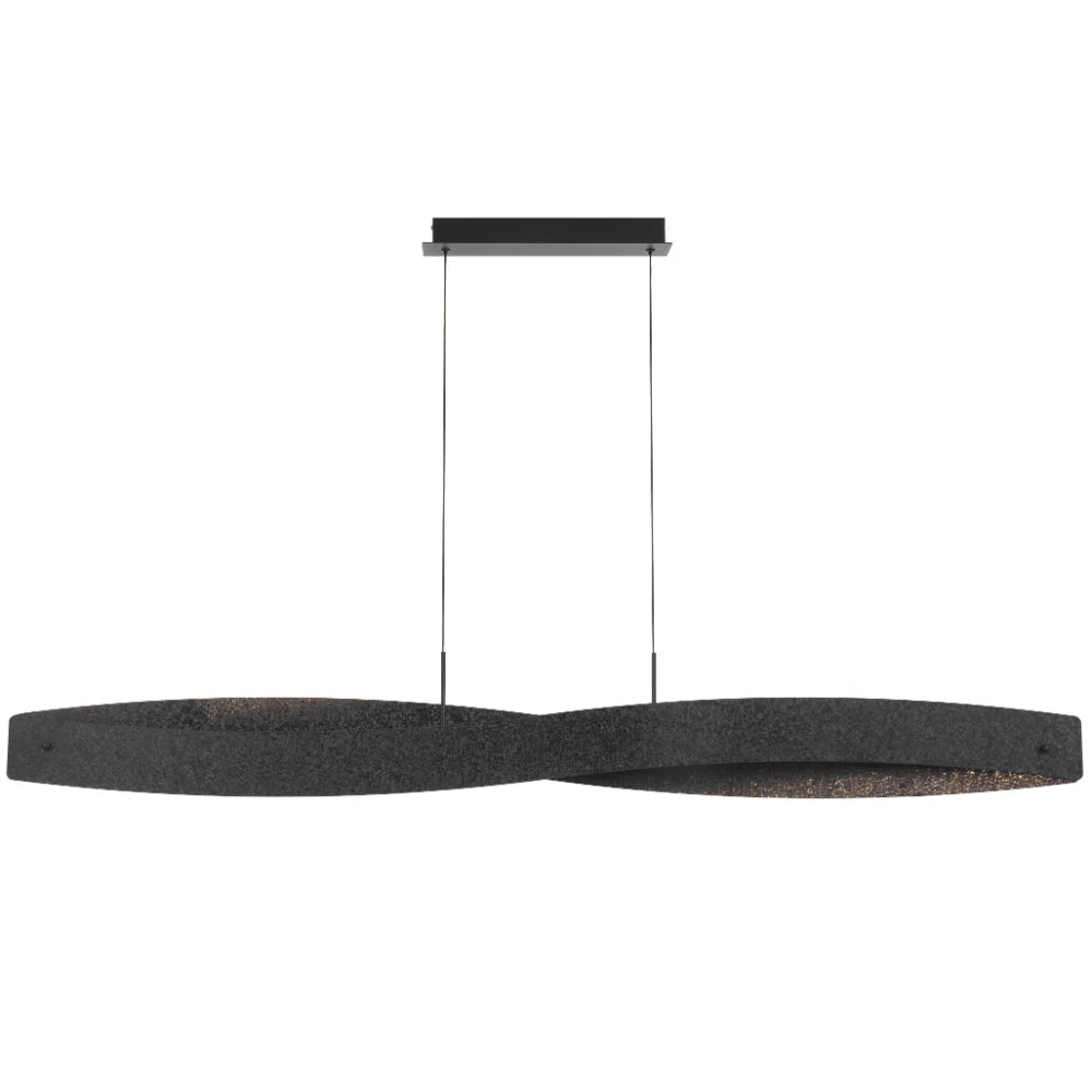 Telbix Arezzo 150 Pendant – sleek aluminium and iron LED fixture, 150 cm length, dimmable, warm 3000 K light