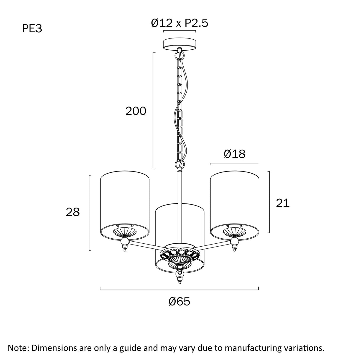 Telbix Argos 3 light Pendant