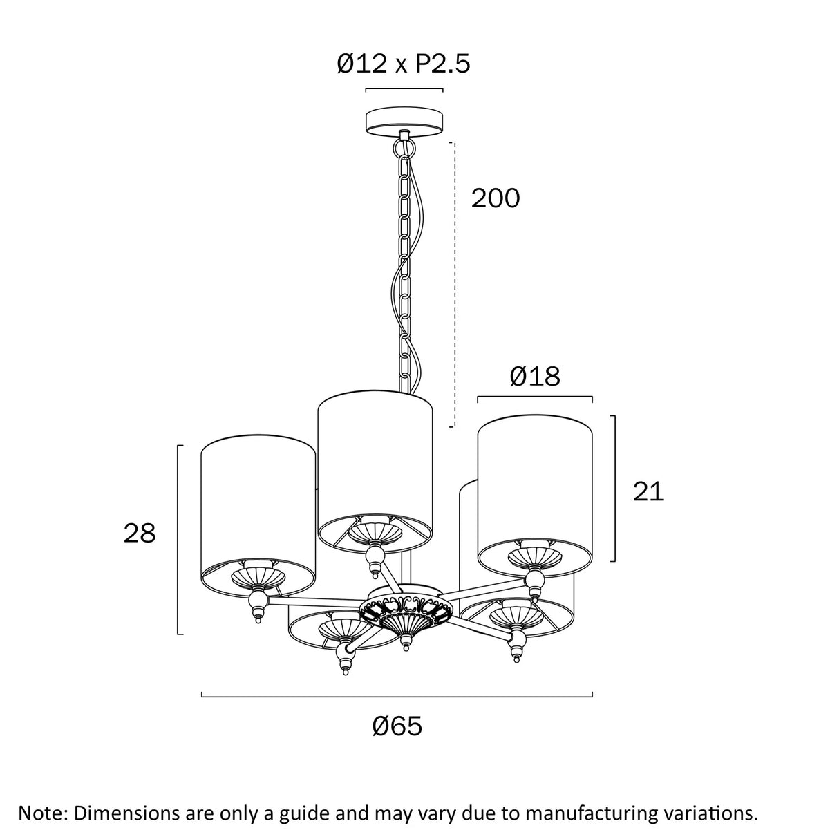 Telbix Argos 5 light Pendant