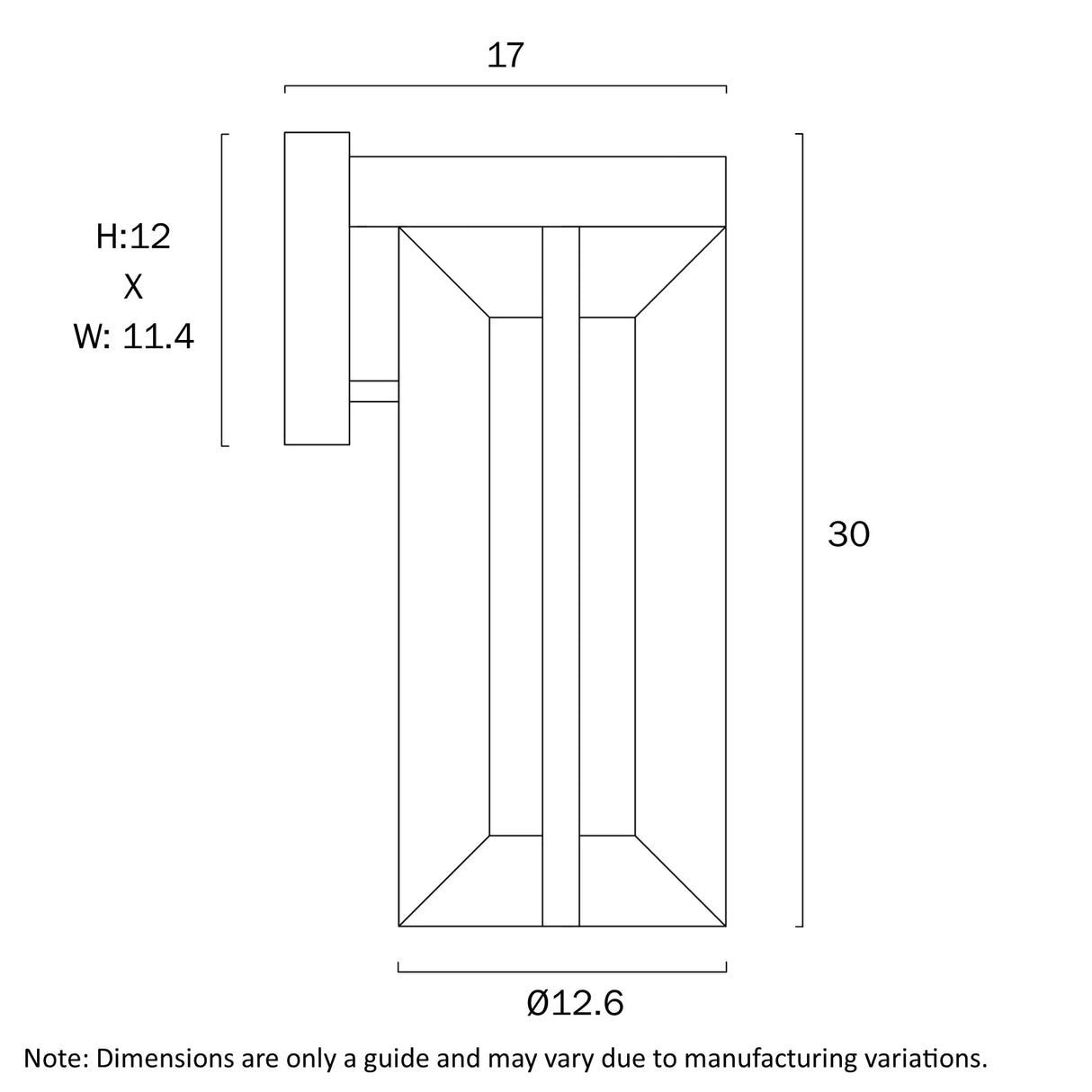 Telbix Brixon 30 Exterior Wall Lamp