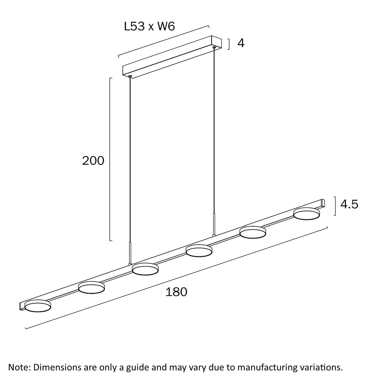 Telbix Fordo 180cm Pendant