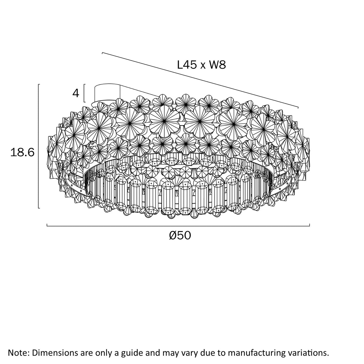 Telbix Landis Ctc50 Crystal Pendant