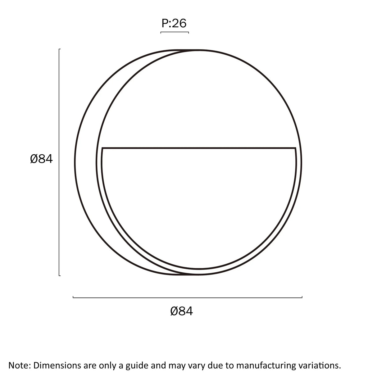 Telbix Musan Roud Step Wall Light