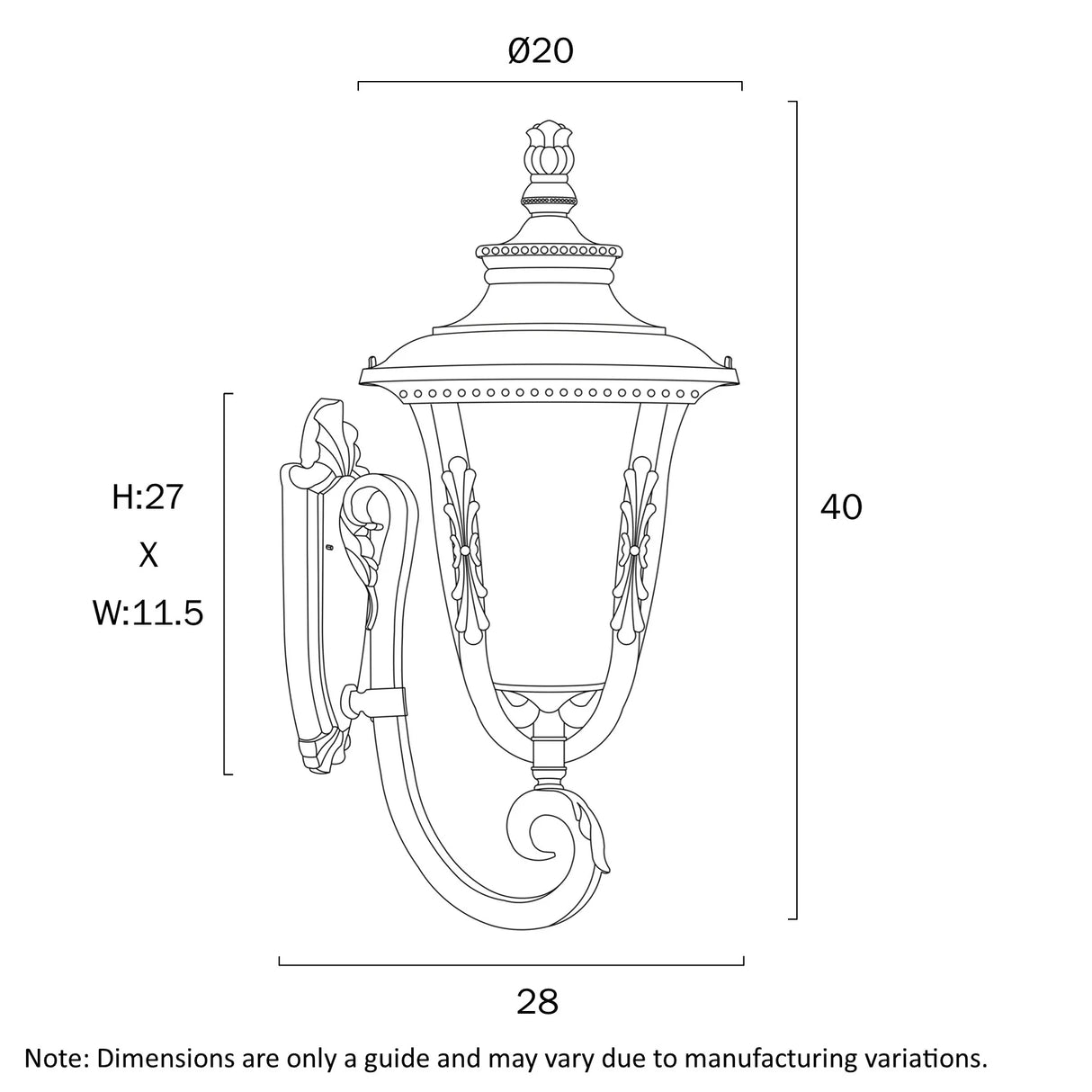 Telbix Ramiro 20 Exterior Wall Bracket