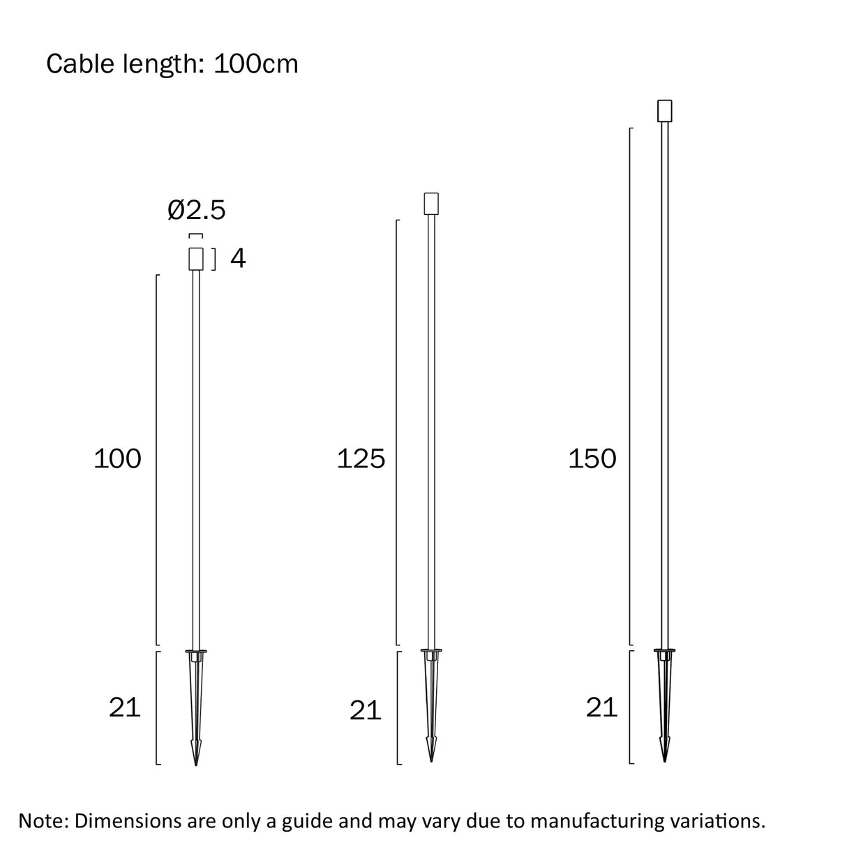 Telbix Rush Post Light 3Pack