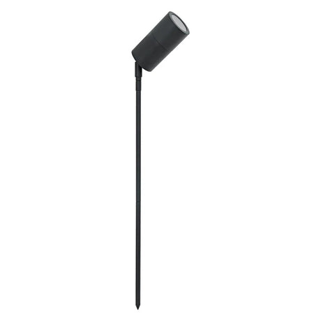 Domus Shadow 1 Light Adjustable 12V MR16 Garden Spike Light with a long pole on a white background