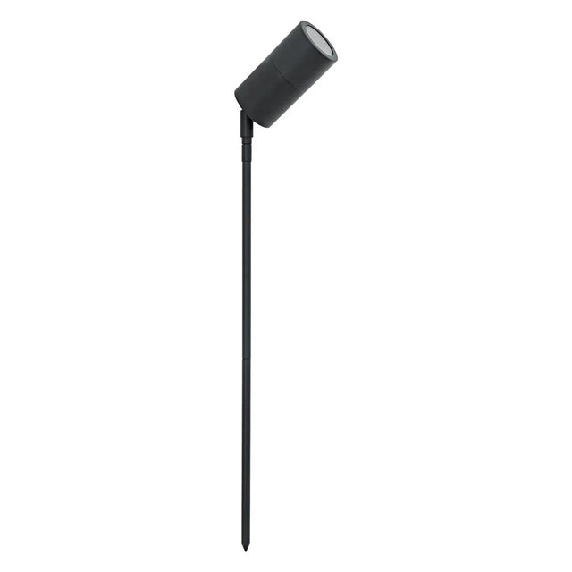 Domus Shadow 1 Light Adjustable 12V MR16 Garden Spike Light with a long pole on a white background