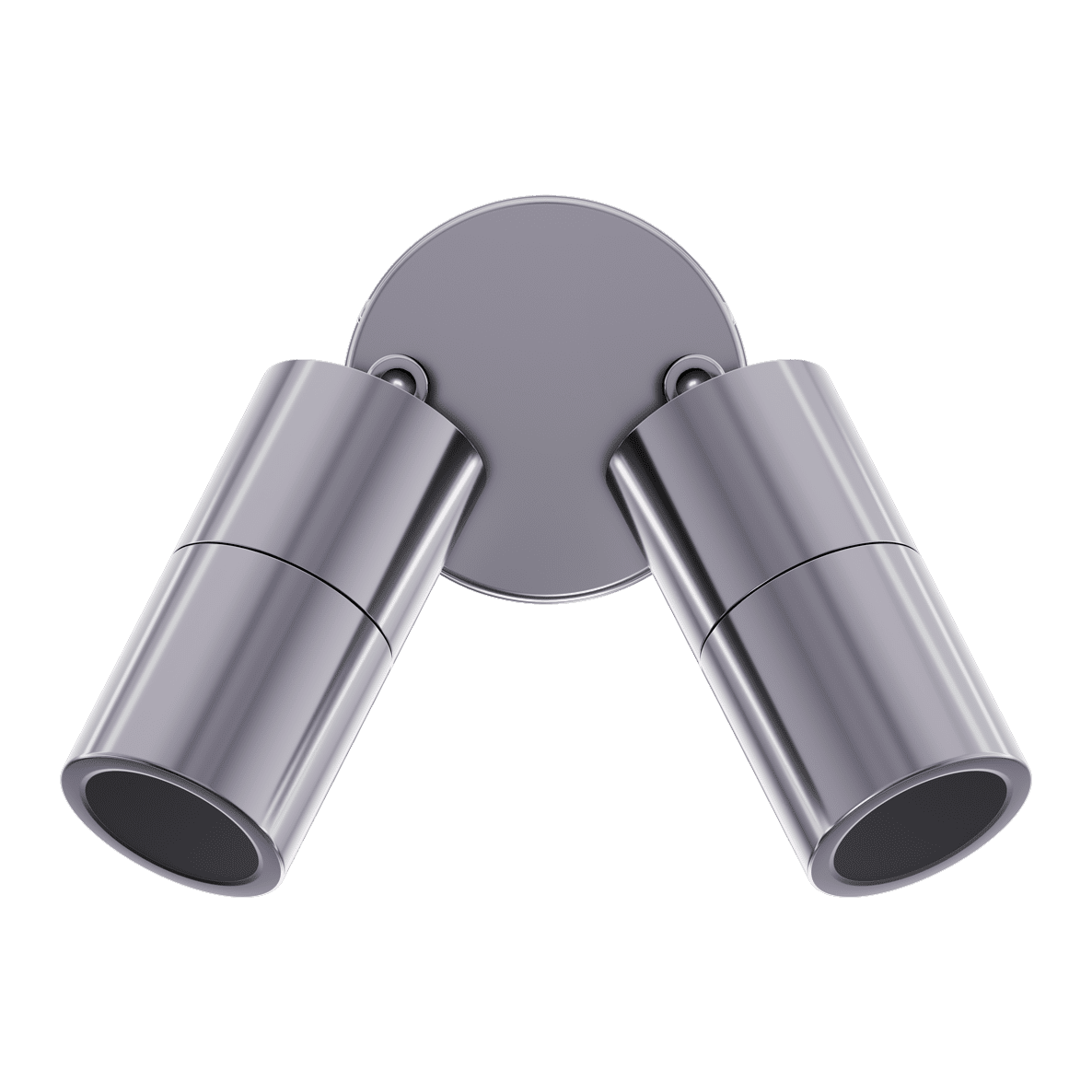 Silver Energy efficient Domus Shadow 2 GU10 adjustable spotlight on a white background