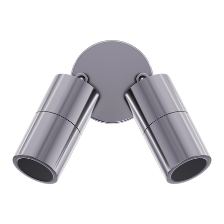 Silver Energy efficient Domus Shadow 2 GU10 adjustable spotlight on a white background