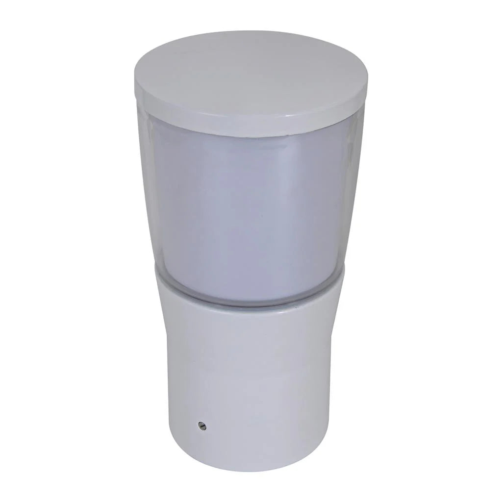 Domus BL 200 76mm bollard head for garden and pathway lighting on a white background