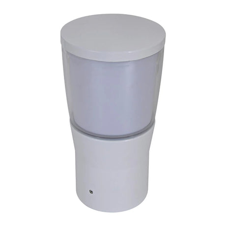 Domus BL 200 76mm bollard head for garden and pathway lighting on a white background