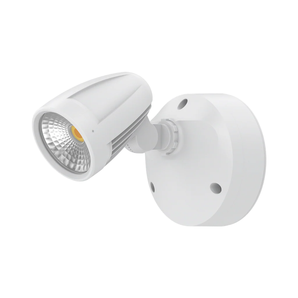 White Energy-efficient Domus Muro Max 16 No-Sensor Trio LED fixture on a white background