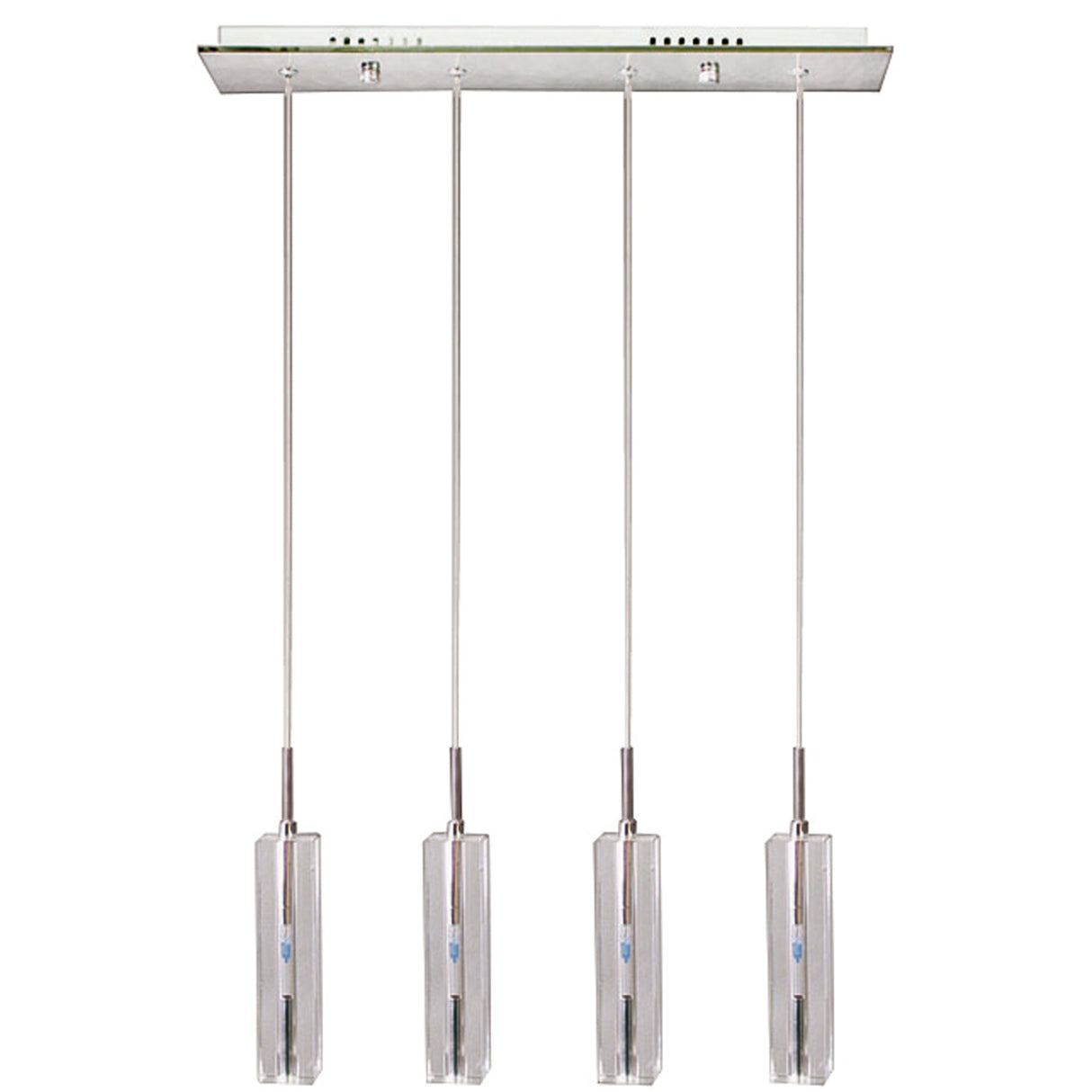 CUBO 4 Light Clear Square Crystal Pendant by VM Lighting