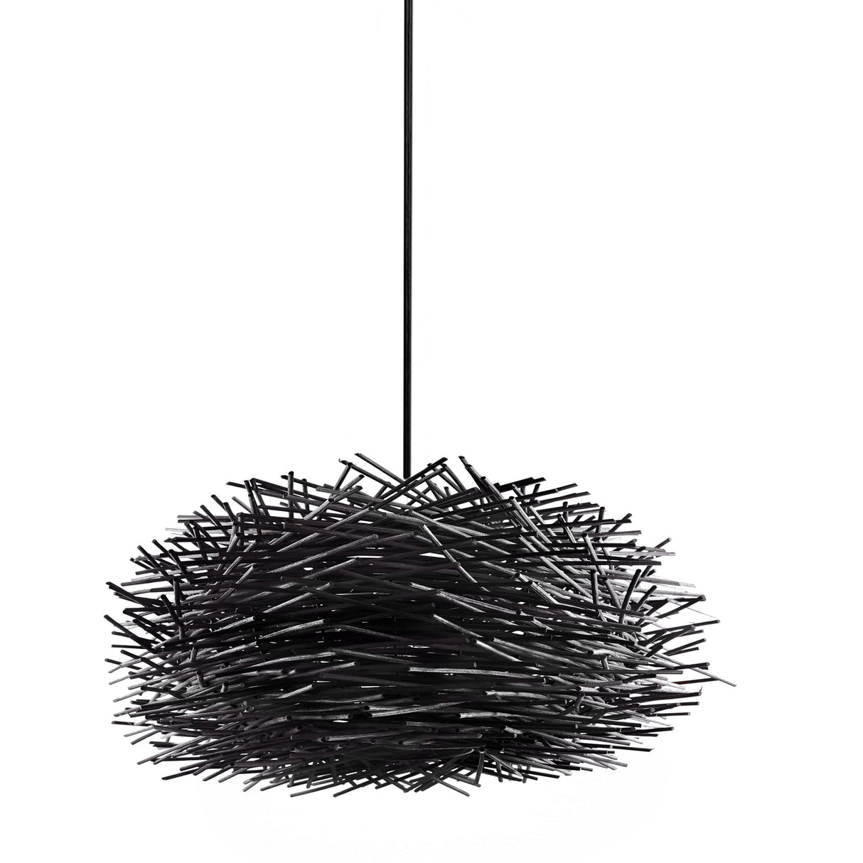 V&M Cabana 2 Light 35cm Black Wood Pendant