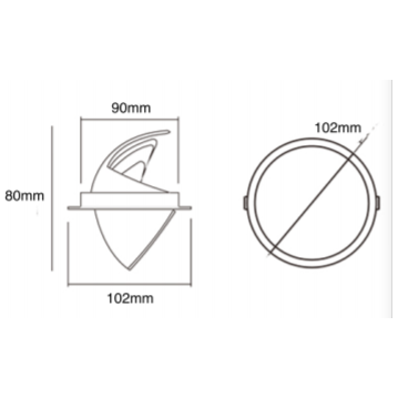 3A 10W Adjustable Downlight