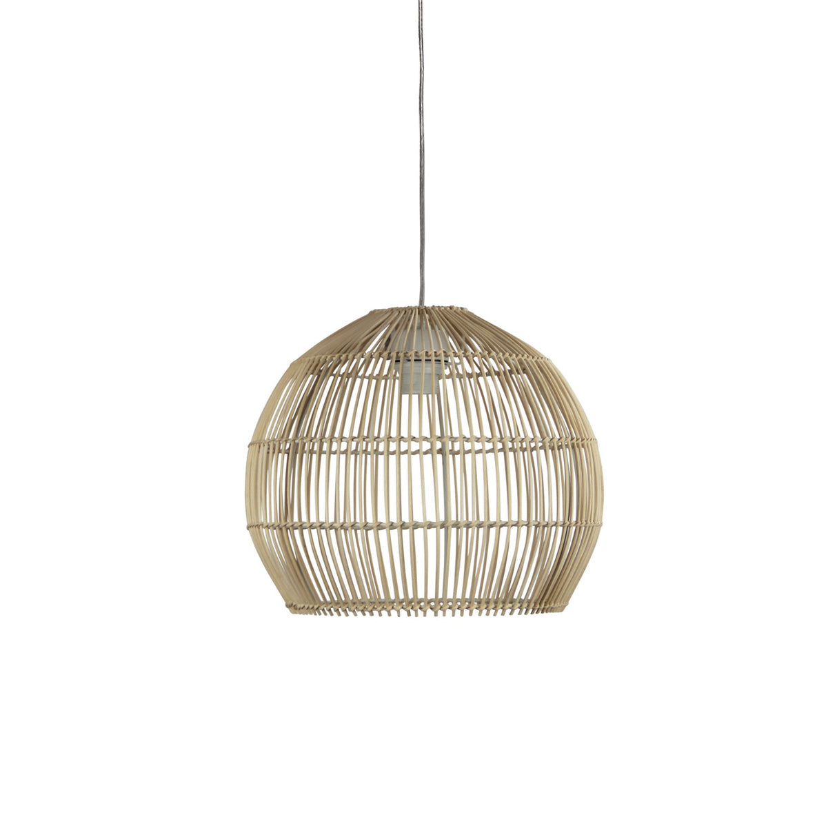 Oriel Lighting BATU.36 SHADE ONLY Natural cane rattan pendant White