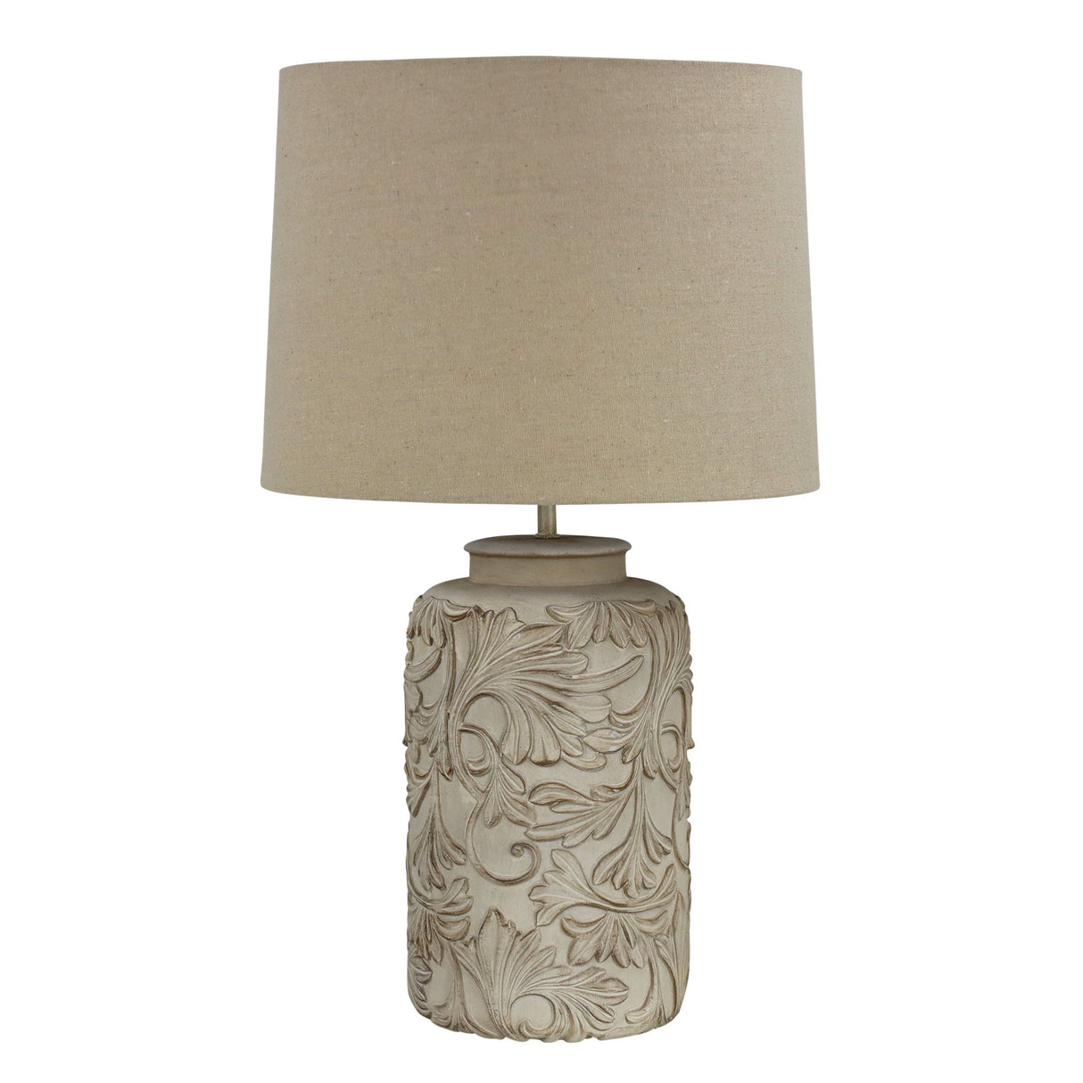 Oriel Lighting ANDORRA Romantic Embossed Floral Table Lamp