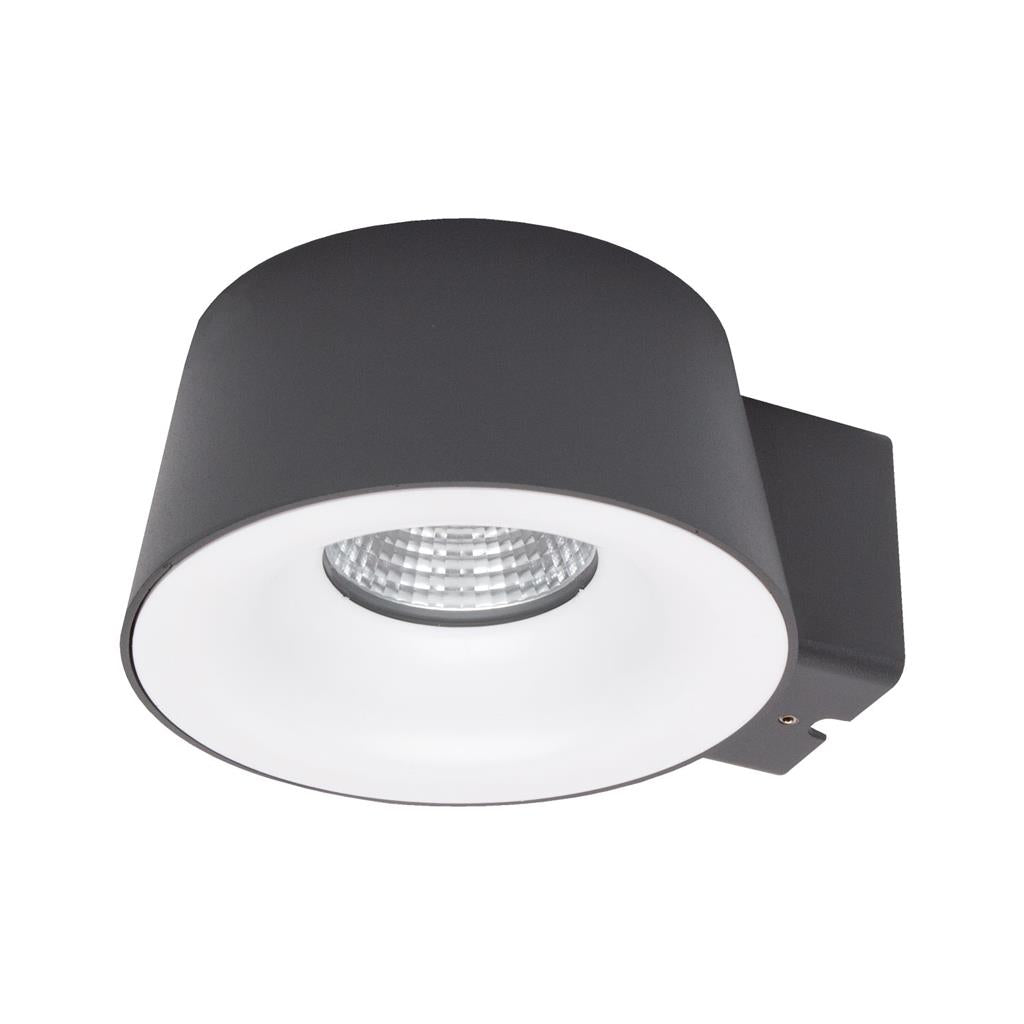 Domus CUP 10W LED IP54 240V WALL BRACKET DARK GREY