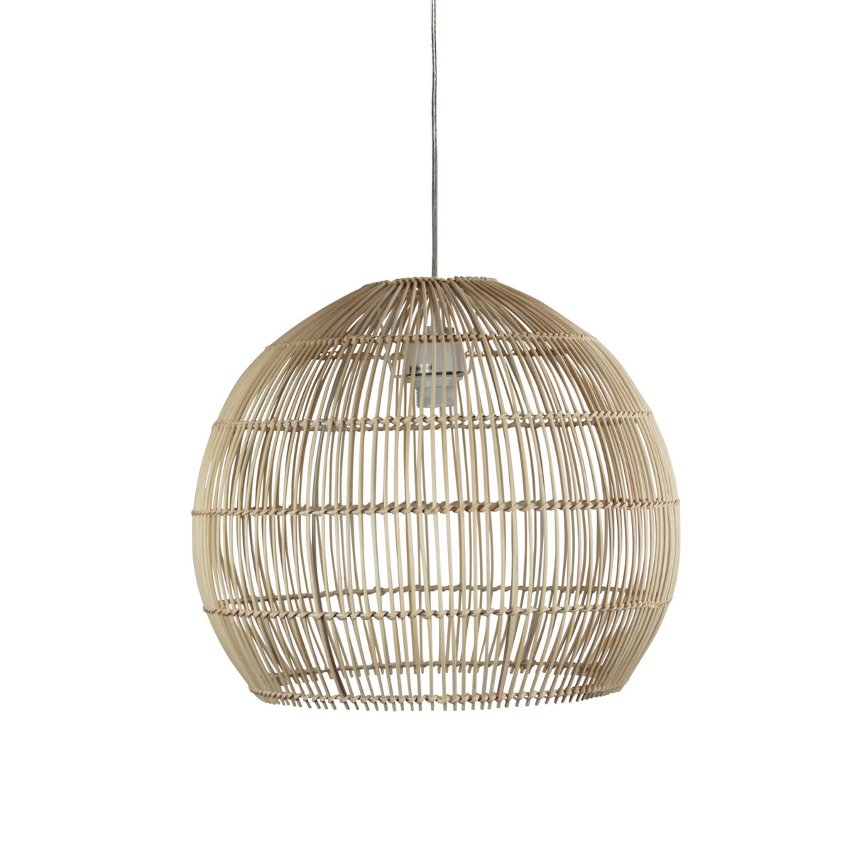 Oriel Lighting BATU.48 SHADE ONLY Natural cane rattan pendant White