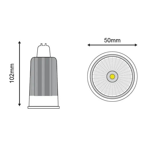 Martec Boss 9w LED Globe GU10 3000k 60 Degree COB