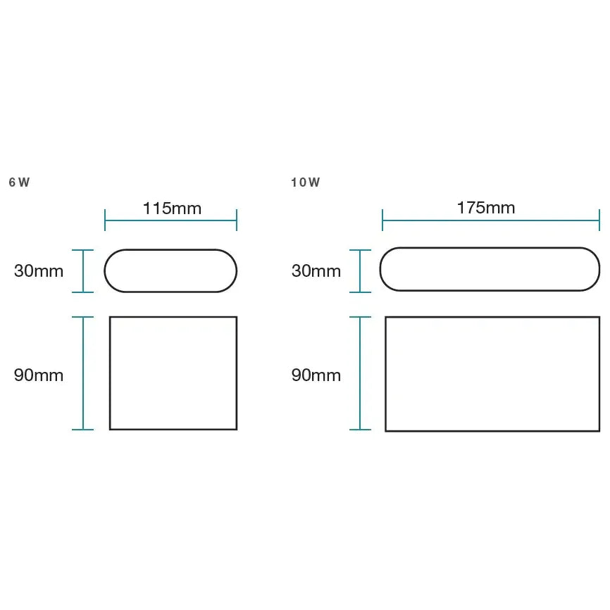 Martec Integra Tricolour LED Up Down Wall Light