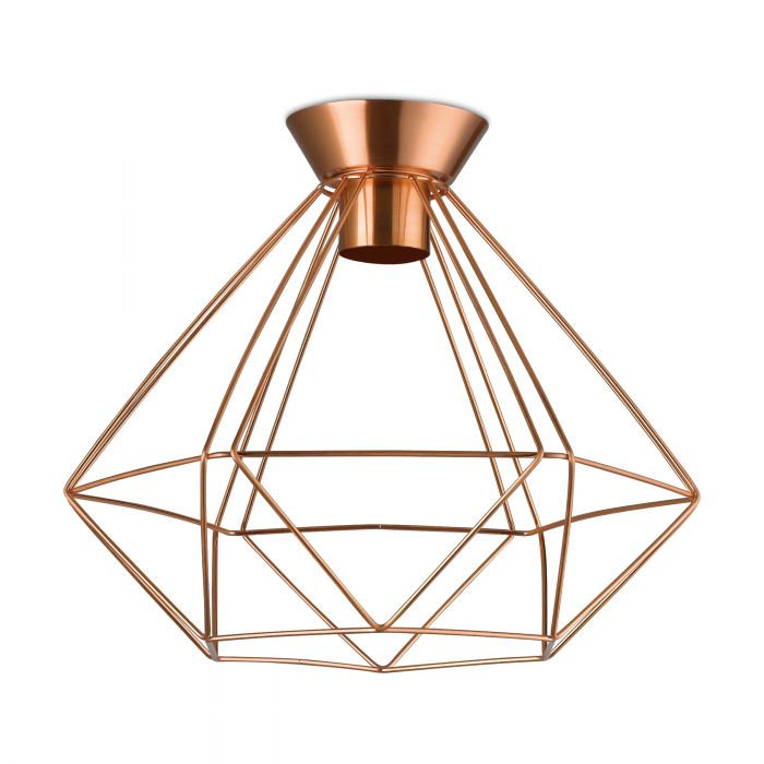 Eglo Lighting Tarbes DIY 60W E27 Copper Large Ceiling Light