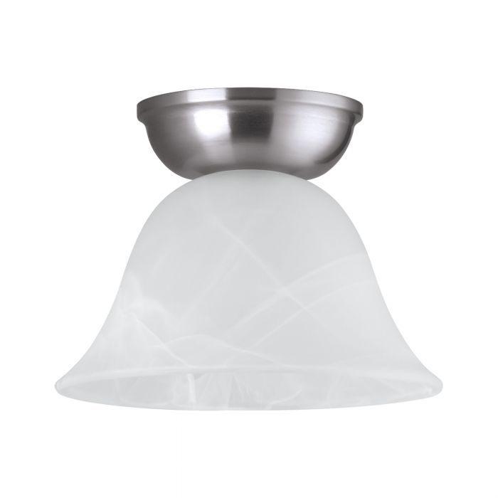 Eglo Lighting Murcia DIY 60W Alabaster/Satin Nickel Small Ceiling Light