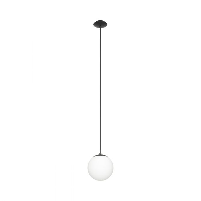 Eglo Lighting Rondo 60W E27 Black/Opal 2M Pendant Light