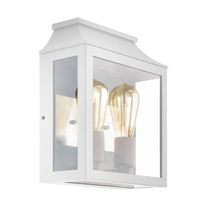 Eglo Lighting Soncino 2X60W E27 White Exterior Wall Light