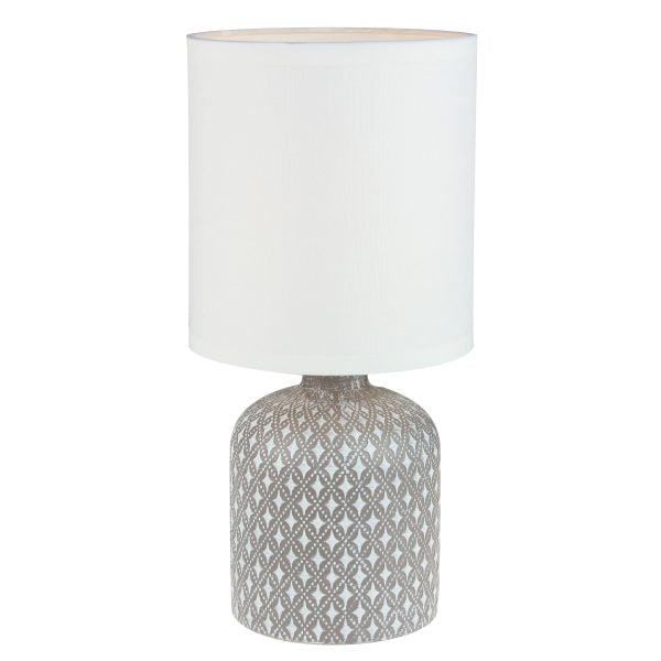 Oriel Lighting Vera ceramic base complete with shade.