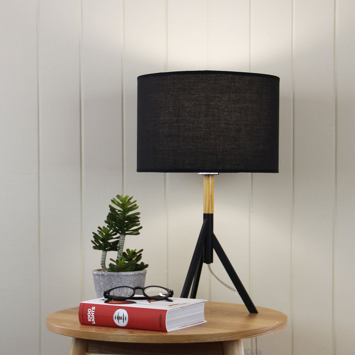 Oriel Lighting MICKY Retro Metal Table Lamp with Shade