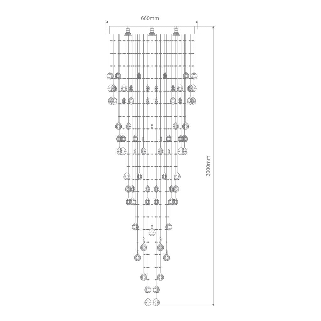 Domus RAINDROP 660 GU10 Crystal LED Pendant