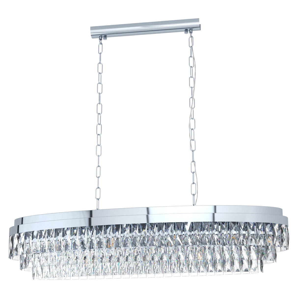 Eglo Lighting VALPARAISO 1 pendant light stunning crystals Chrome