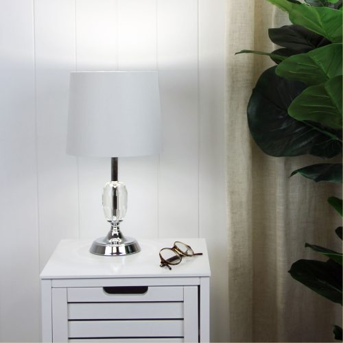 Oriel Lighting MAYA.3 Crystal and chrome complete table lamp