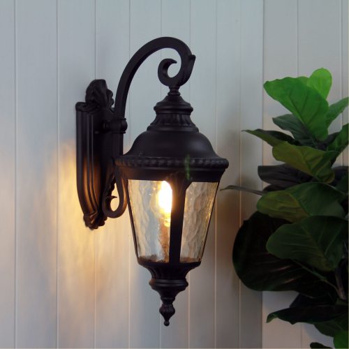 Oriel Lighting Bristol Wall Light Outdoor Down Black