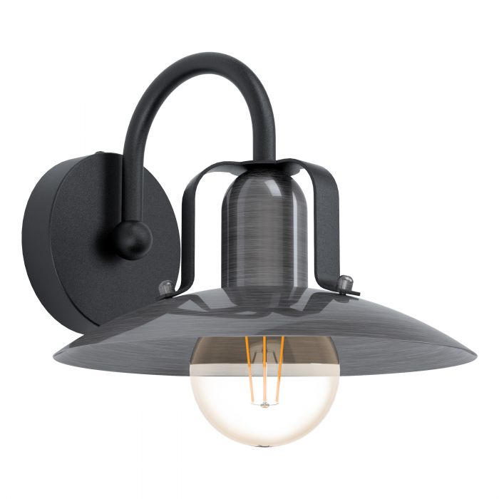 Eglo Lighting Kenilworth 28W E27 Antique Nickel Wall Light