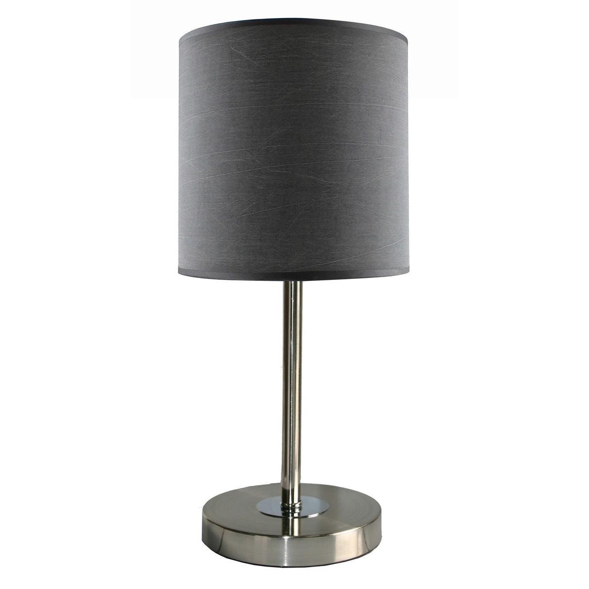 MIX AND MATCH Dano Round Slate Grey Table Lamp by VM Lighting