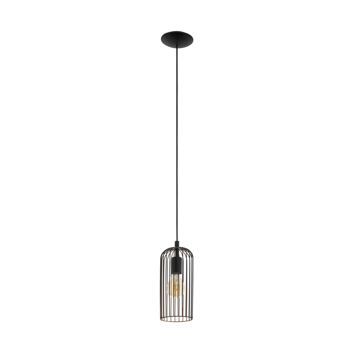 Eglo Lighting ROCCAMENA pendant light  matt black on the outside of the shade