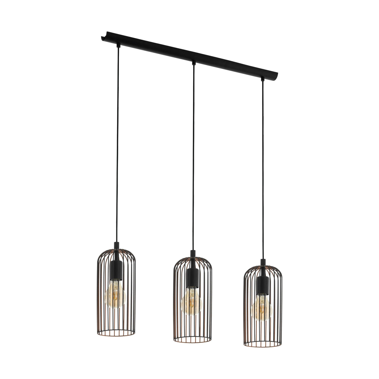 Eglo Lighting ROCCAMENA pendant light  matt black on the outside of the shade